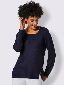 CREATION L PREMIUM Pulls<Pull à manches longues mélange coton et lyocell de qualité