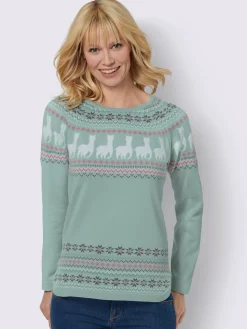 Pulls<Pull à manches longues pur coton