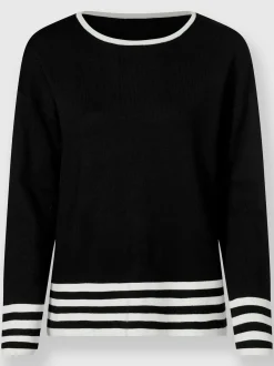 Rick Cardona Pulls<Pull à manches longues rayures contrastées