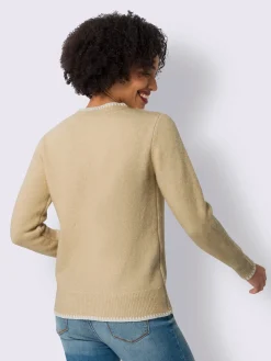 Linea Tesini Pulls<Pull à manches longues superbes coutures contrastées