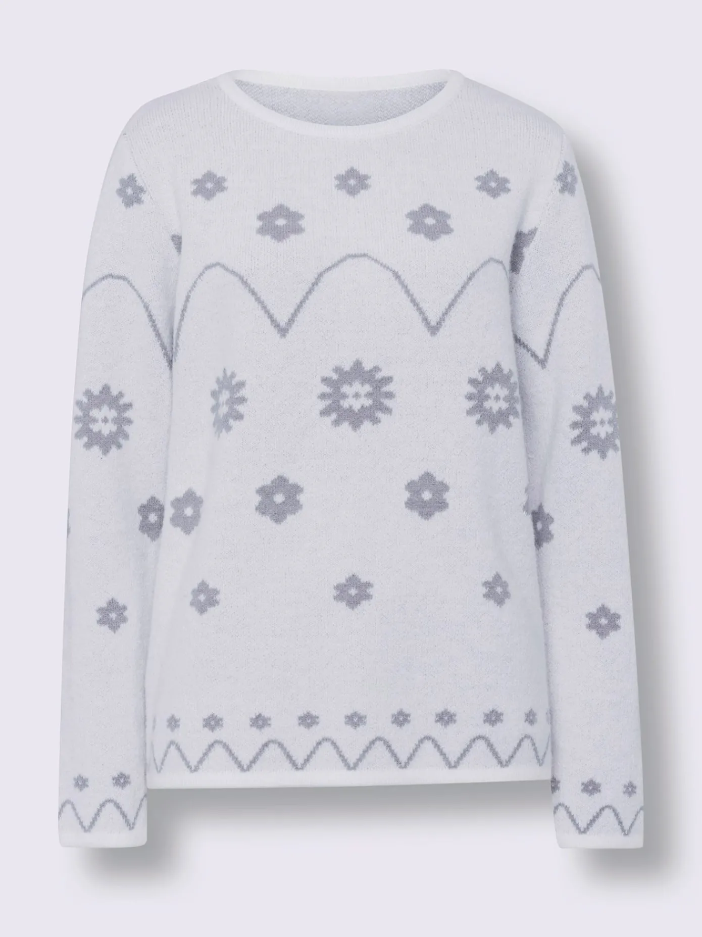 Linea Tesini Pulls<Pull à manches longues superbe motif jacquard