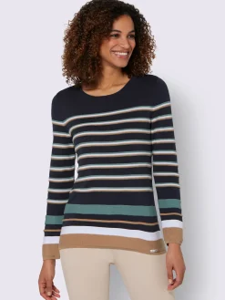 Collection L Pulls<Pull à rayures 50% coton