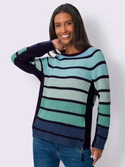 Best Connection Pulls<Pull à rayures dégradé de couleurs mode