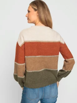 Rick Cardona Pulls<Pull à rayures détails couleur or