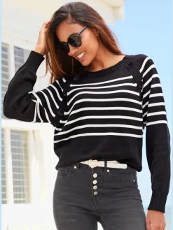 Vivance Pulls<Pull à rayures encolure ronde