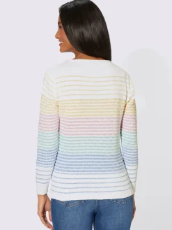 Collection L Pulls<Pull à rayures jolie structure tricot