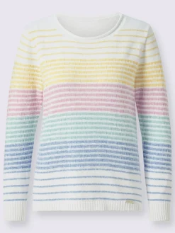 Collection L Pulls<Pull à rayures jolie structure tricot