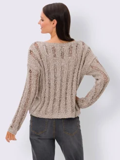 Mandarin Pulls<Pull ajouré aspect chiné tendance