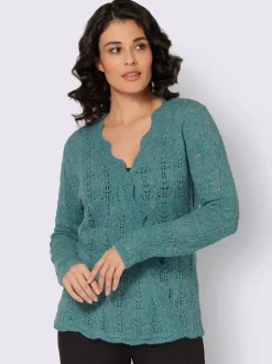 Creation L Pulls<Pull ajouré bord ondulé élégant