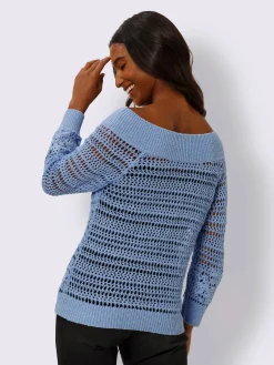 Linea Tesini Pulls<Pull ajouré broderie florale