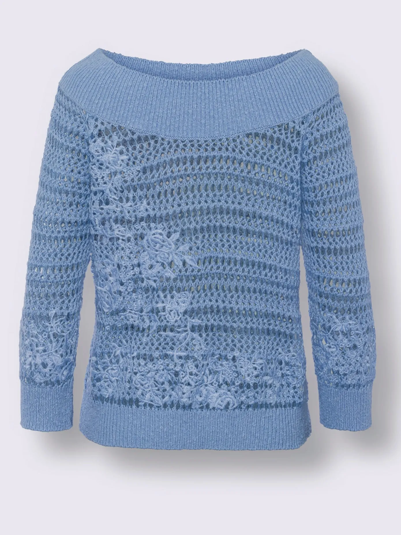 Linea Tesini Pulls<Pull ajouré broderie florale