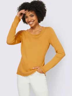 Linea Tesini Pulls<Pull ajouré jolie bordure ajourée à l'encolure, à la finition des manches et à l'ourlet