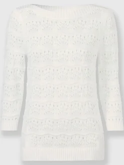 Pulls<Pull ajouré motif ajouré léger