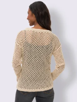 Mandarin Pulls<Pull ajouré pur coton