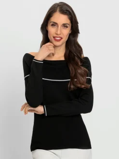 Ashley Brooke Pulls<Pull carmen encolure carmen féminine