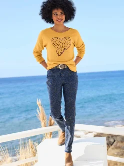 Linea Tesini Pulls<Pull chauve-souris bords roulés