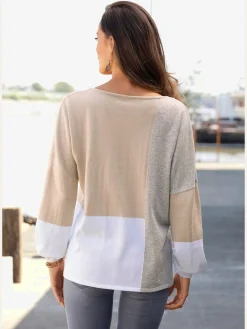 LASCANA Pulls<Pull col rond pull ample avec motif graphique