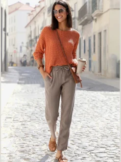 LASCANA Pulls<Pull col rond pull large avec encolure en u