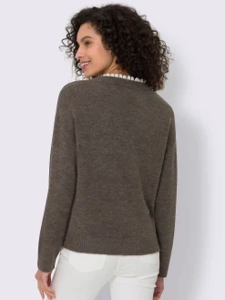 Linea Tesini Pulls<Pull empiècement en dentelle délicat