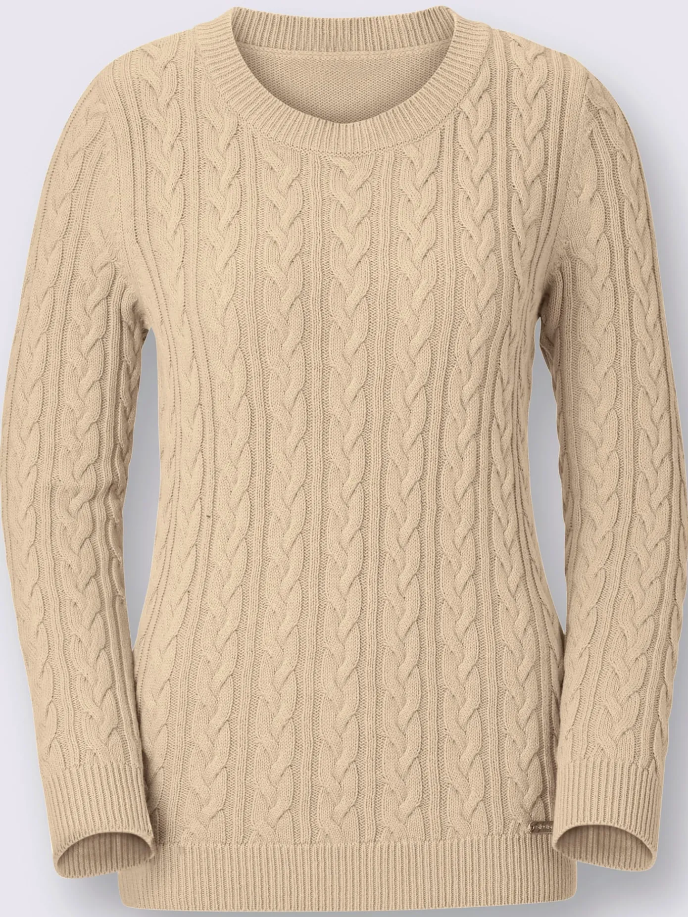 Collection L Pulls<Pull en coton torsadé avec finitions côtelées