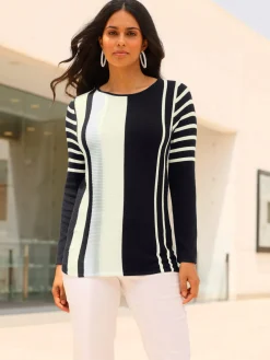 Pulls<Pull en tricot 66% viscose