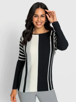 Pulls<Pull en tricot 66% viscose