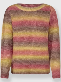 Pulls<Pull en tricot dégradé de couleur