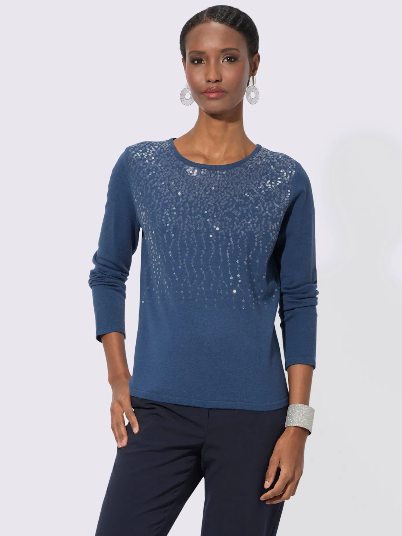 Creation L Pulls<Pull en tricot fin 50% viscose