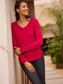 Best Connection Pulls<Pull en tricot fin fente aux manches