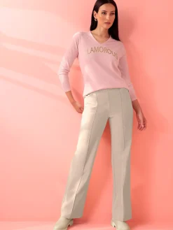 Rick Cardona Pulls<Pull en tricot fin imprimé brillant