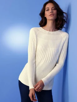 CREATION L PREMIUM Pulls<Pull en tricot fin mélange soie-cachemire