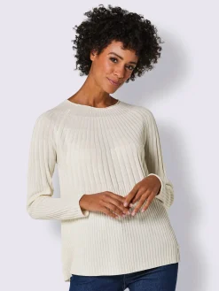 CREATION L PREMIUM Pulls<Pull en tricot fin mélange soie-cachemire