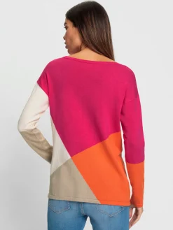 Rick Cardona Pulls<Pull en tricot fin motif color block tendance