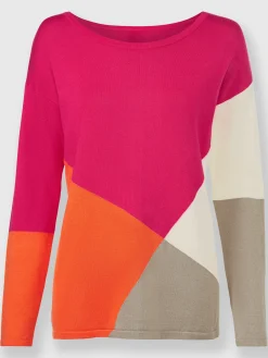 Rick Cardona Pulls<Pull en tricot fin motif color block tendance