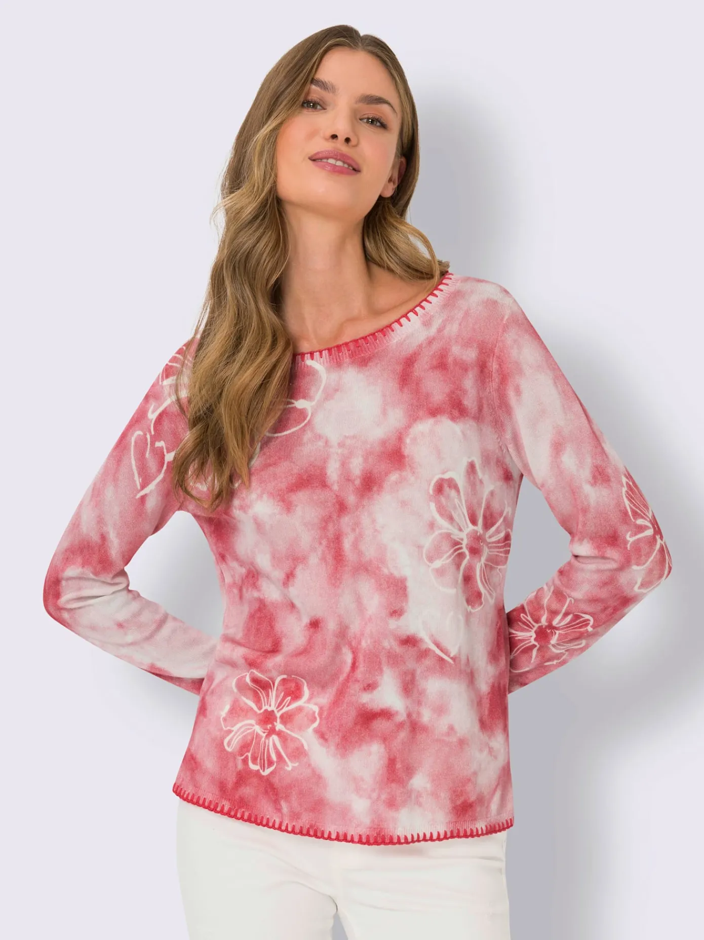 Linea Tesini Pulls<Pull en tricot fin ourlets et bords piqués