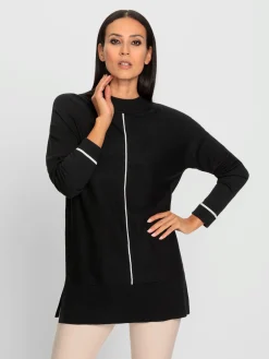 Rick Cardona Pulls<Pull en tricot fin passepoil contrasté