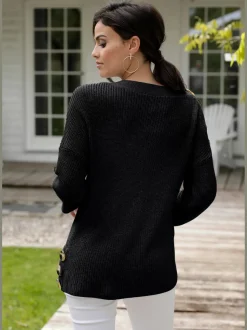 LASCANA Pulls<Pull en tricot élégant, boutons décoratifs