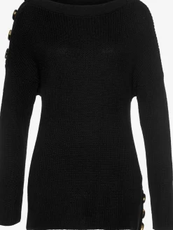 LASCANA Pulls<Pull en tricot élégant, boutons décoratifs