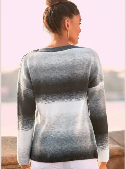 Vivance Pulls<Pull en tricot légère encolure en u