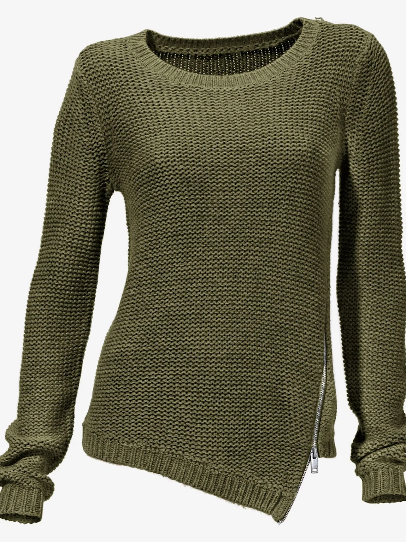 Rick Cardona Pulls<Pull en tricot look asymétrique tendance avec glissière