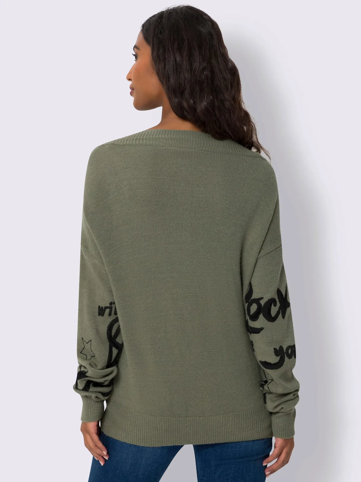 Mandarin Pulls<Pull en tricot motif imprimé devant