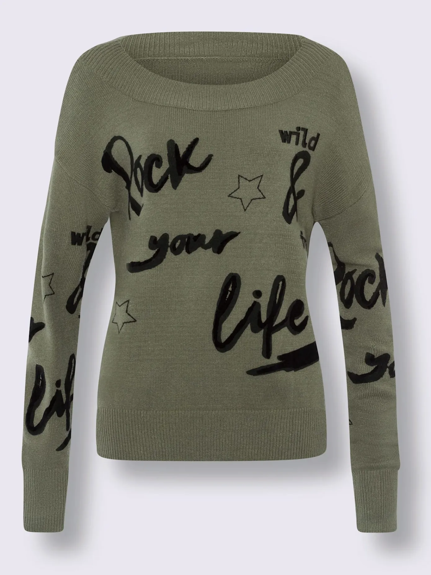 Mandarin Pulls<Pull en tricot motif imprimé devant