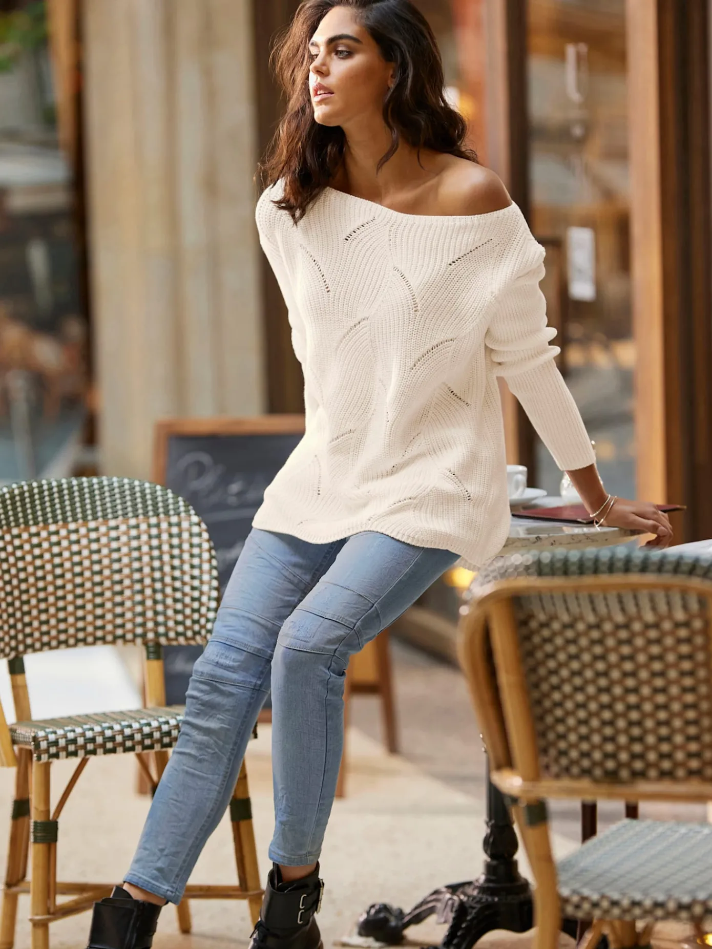 Mandarin Pulls<Pull en tricot motif maille moderne