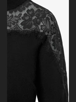 LASCANA Pulls<Pull en tricot pull élégant avec larges empiècements en dentelle