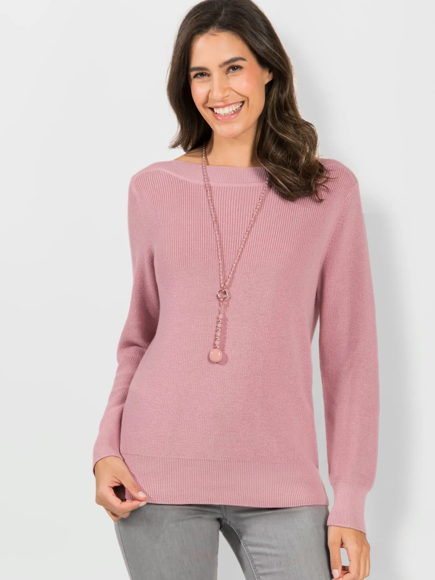 Pulls<Pull en tricot structure côtelée