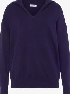 LASCANA Pulls<Pull en tricot sweat à capuche en tricot avec encolure en v