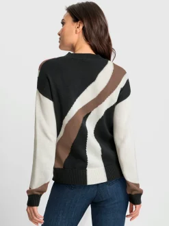 Rick Cardona Pulls<Pull encolure ronde combinaison de couleurs tendance