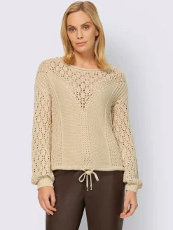 Linea Tesini Pulls<Pull encolure ronde coulisse à l'ourlet