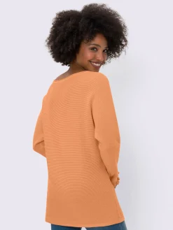 Linea Tesini Pulls<Pull encolure ronde effet côtelé en biais