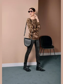 Ashley Brooke Pulls<Pull encolure ronde imprimé tendance